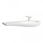 Laufen Alessi One 1200mm Countertop Basin with Left Hand Shelf - Matt White