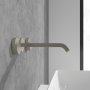 Villeroy & Boch Dawn Slim Wall-Mounted Three-Hole Basin Mixer - Matt Brushed Nickel