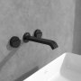 Villeroy & Boch Dawn Slim Wall-Mounted Three-Hole Basin Mixer - Matt Black