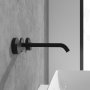 Villeroy & Boch Dawn Slim Wall-Mounted Three-Hole Basin Mixer - Matt Black