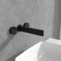 Villeroy & Boch Dawn Wall-Mounted Three-Hole Basin Mixer - Matt Black