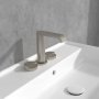 Villeroy & Boch Dawn Slim Deck-Mounted Three-Hole Basin Mixer - Matt Brushed Nickel