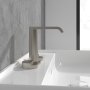 Villeroy & Boch Dawn Slim Deck-Mounted Three-Hole Basin Mixer - Matt Brushed Nickel