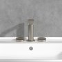 Villeroy & Boch Dawn Slim Deck-Mounted Three-Hole Basin Mixer - Matt Brushed Nickel