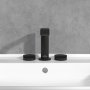 Villeroy & Boch Dawn Slim Deck-Mounted Three-Hole Basin Mixer - Matt Black