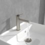 Villeroy & Boch Loop & Friends Single-Lever Basin Mixer with Pop-Up Waste - Matt Brushed Nickel