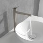 Villeroy & Boch Loop & Friends Tall Single-Lever Basin Mixer - Matt Brushed Nickel