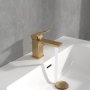 Villeroy & Boch Subway 3.0 Single-Lever Mini Basin Mixer with Pop-Up Waste - Brushed Gold