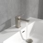 Villeroy & Boch Subway 3.0 Single-Lever Mini Basin Mixer with Pop-Up Waste - Matt Brushed Nickel