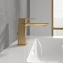 Villeroy & Boch Subway 3.0 Single-Lever Basin Mixer with Pop-Up Waste - Brushed Gold