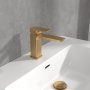 Villeroy & Boch Subway 3.0 Single-Lever Basin Mixer with Pop-Up Waste - Brushed Gold