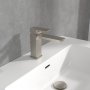 Villeroy & Boch Subway 3.0 Single-Lever Basin Mixer with Pop-Up Waste - Matt Brushed Nickel