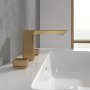 Villeroy & Boch Subway 3.0 Three-Hole Basin Mixer - Brushed Gold