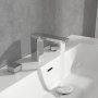 Villeroy & Boch Subway 3.0 Three-Hole Basin Mixer - Chrome