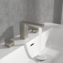 Villeroy & Boch Subway 3.0 Three-Hole Basin Mixer - Matt Brushed Nickel