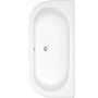 Trojan Curve 1700 x 800mm D-Shaped Double Ended Bath