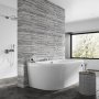 Trojan Curve 1700 x 800mm D-Shaped Double Ended Bath