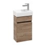 Villeroy & Boch Arto 360mm 1 Door Right Hand Vanity Unit with White Basin - Oak Kansas