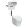 Geberit Selnova Back-to-Wall Toilet with Seat, Frame, Cistern & Delta 20 Flush Plate (4 in 1 Pack)