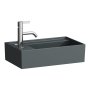 Kartell by Laufen 460mm Left Hand Cloakroom Basin - Matt Graphite