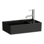 Kartell by Laufen 460mm Right Hand Cloakroom Basin - Gloss Black