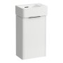 Laufen Val 340 x 600mm 1 Door Cloakroom Vanity Unit & Basin CombiPack - Gloss White