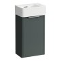 Laufen Val 340 x 600mm 1 Door Cloakroom Vanity Unit & Basin CombiPack - Traffic Grey