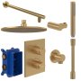 Villeroy & Boch Round Complete Shower Set - Brushed Gold