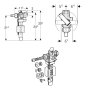 Geberit Fill Valve Type 380AG Boxed Pack, Lateral Connection, 3/8