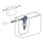 Geberit Fill Valve Type 380AG Boxed Pack, Lateral Connection, 3/8