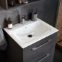 Geberit Selnova Slim Rim Basin & Cabinet Boxed Set, 600mm - Lava