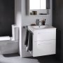 Geberit Selnova Slim Rim Basin & Cabinet Boxed Set, 600mm - White