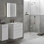 Geberit Selnova Slim Rim Basin & Cabinet Boxed Set, 600mm - White