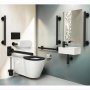 Armitage Shanks Concept Freedom Right Hand Wall Hung Doc M Pack with Black Rails (Left Hand Basin)