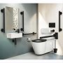 Armitage Shanks Concept Freedom Left Hand Wall Hung Doc M Pack with Black Rails (Right Hand Basin)