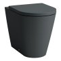 Kartell by Laufen Rimless Floorstanding Back to Wall Toilet Pan - Matt Graphite