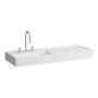 Kartell by Laufen 1200mm SaphirKeramik Basin with Right Hand Shelf - Matt White