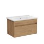 Vitra S50+ 800mm 1 Drawer Vanity Unit & Basin - Golden Oak