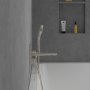 Villeroy & Boch Architectura Square Concealed Bath-Shower Mixer with Diverter - Matt Brushed Nickel