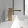 Villeroy & Boch Architectura Square Basin Mixer with Pop-Up Waste - Brushed Gold