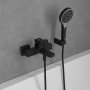 Villeroy & Boch Architectura Square Single-Lever Bath & Shower Mixer - Matt Black - Matt Black