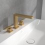 Villeroy & Boch Mettlach Deck Mounted Three-Hole Basin Mixer - Brushed Gold