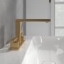 Villeroy & Boch Mettlach Deck Mounted Three-Hole Basin Mixer - Brushed Gold