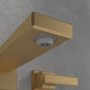 Villeroy & Boch Mettlach Wall Mounted Three-Hole Basin Mixer - Brushed Gold