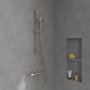 Villeroy & Boch Universal Exposed Round Thermostatic Shower Mixer - Matt Brushed Nickel