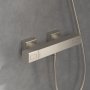 Villeroy & Boch Universal Exposed Square Thermostatic Shower Mixer - Matt Brushed Nickel