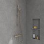 Villeroy & Boch Universal Exposed Square Thermostatic Shower Mixer - Matt Brushed Nickel