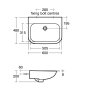 Armitage Shanks Portman 21 600mm Vanity Basin - 0 Tap Holes