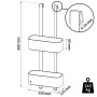 Coram 2-Store 250mm Hanging Shower Caddy - White