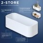 Coram 2-Store 250mm Wall Tray / Shower Basket - White